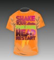 Camiseta Oficial Restart "Shake Your Flooding Head" tour 2010 - Laranja - FEM.
